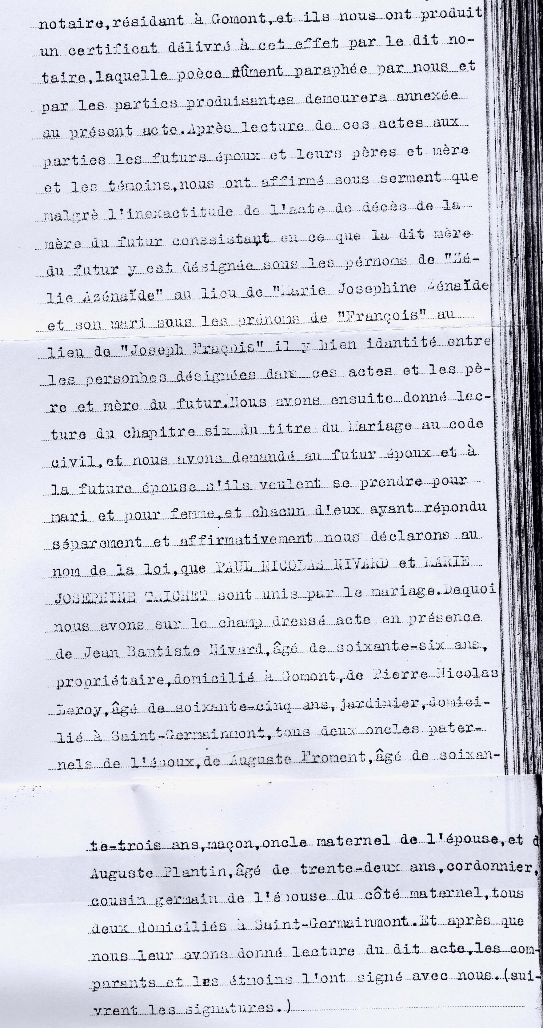 Mariage Nivard Paul Nicolas Trichet Marie Josephine  3.jpg